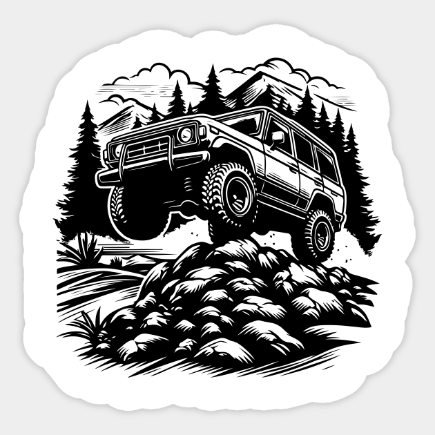 rustic off road car Sticker by raventink